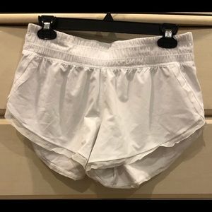 White Lululemon shorts